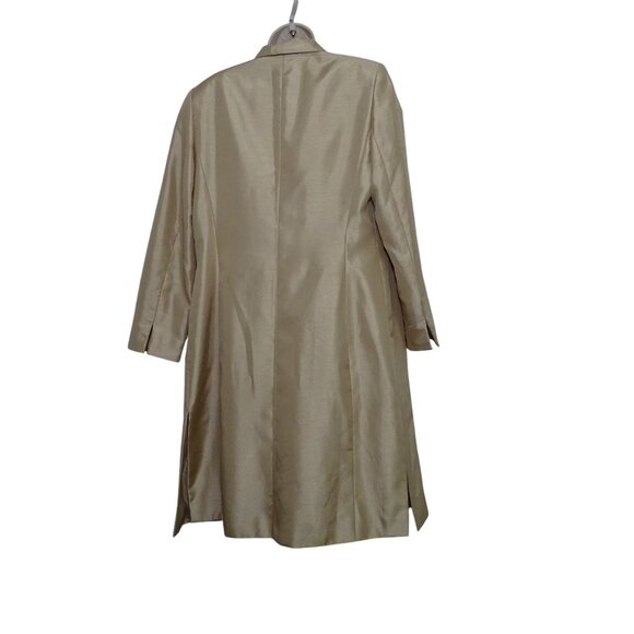 Vintage Le Suit 2 pc Gold Dress and Open Front Jacket Formal Women Size 12 FLAW - Picture 2 of 12